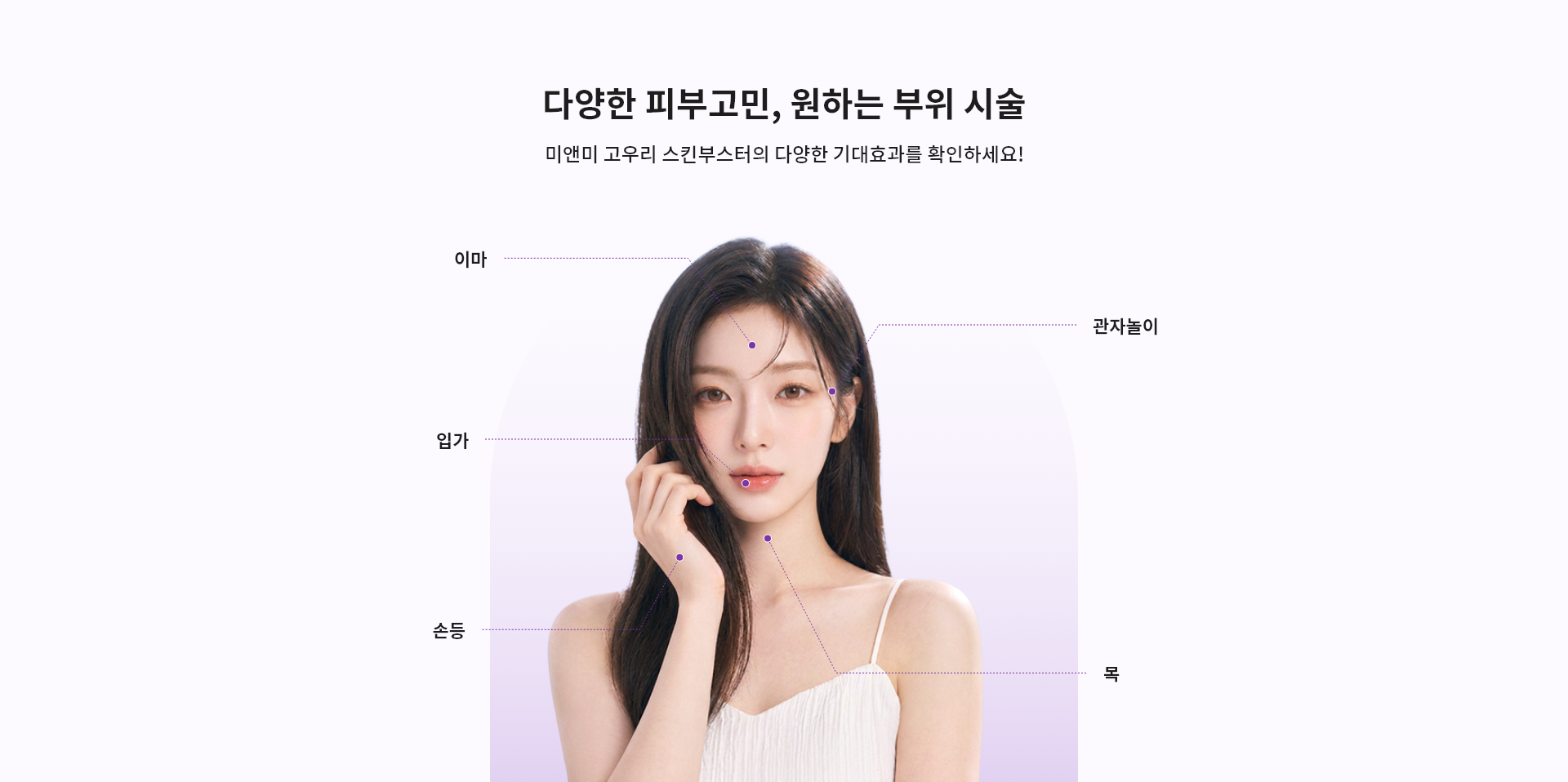 다양한 피부고민, 원하는 부위 시술